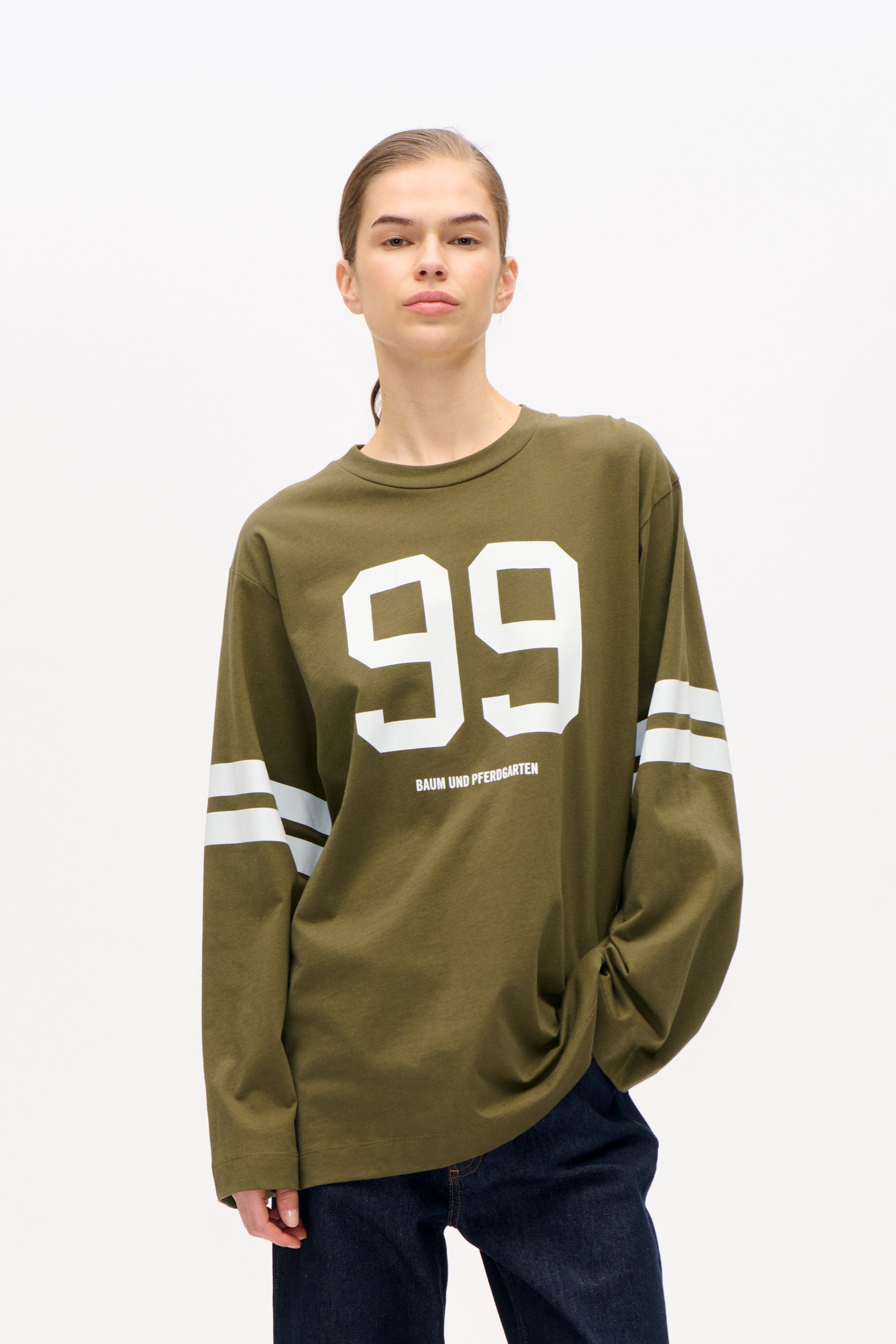 Jeevana langærmet t-shirt - Ivy Green 99